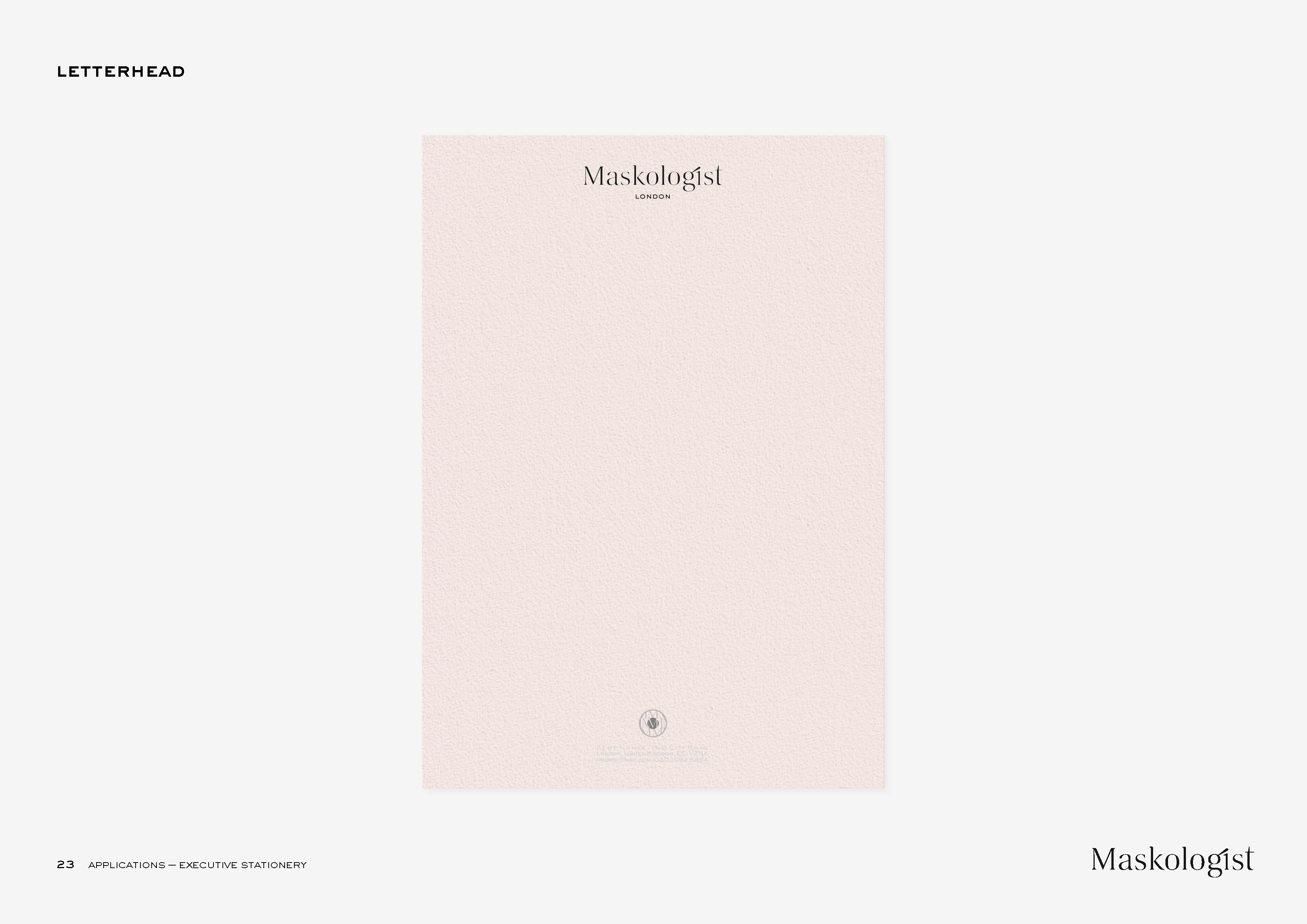 Maskologist letterhead