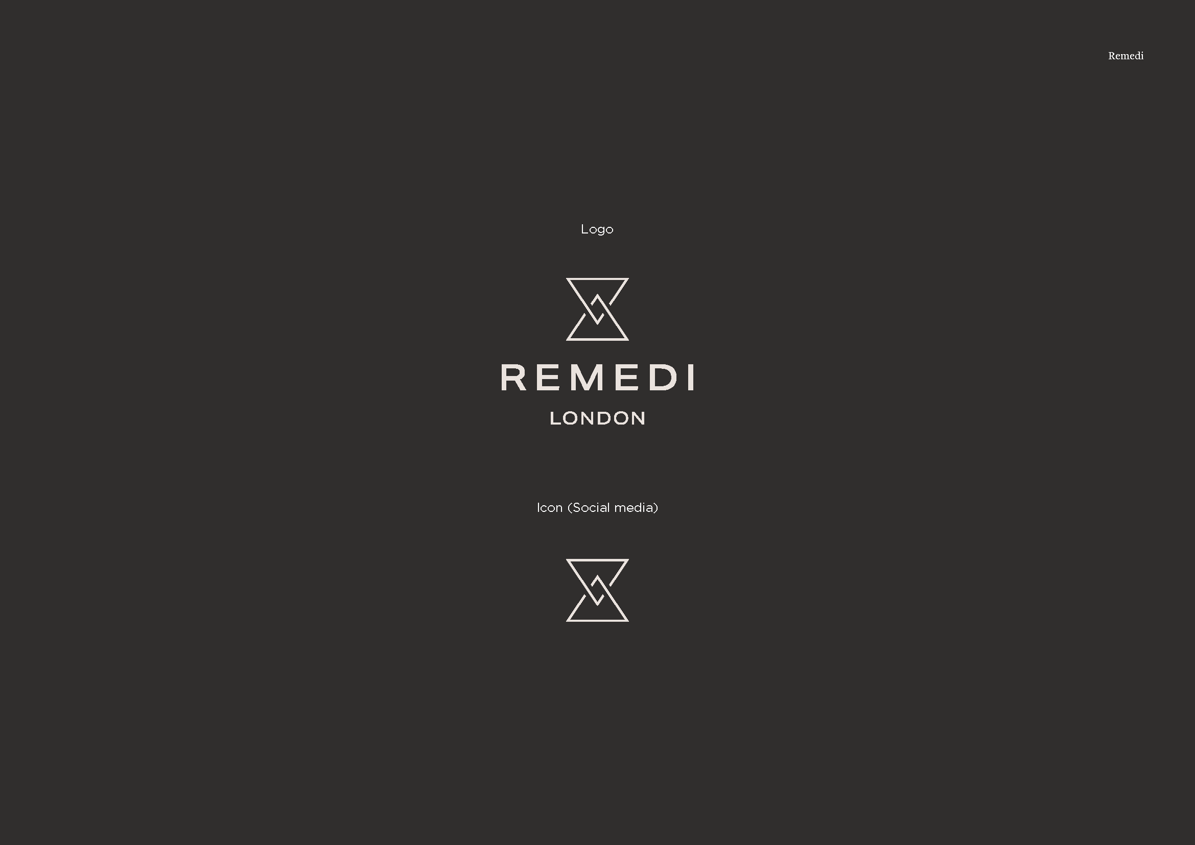 Remedi logo on dark background