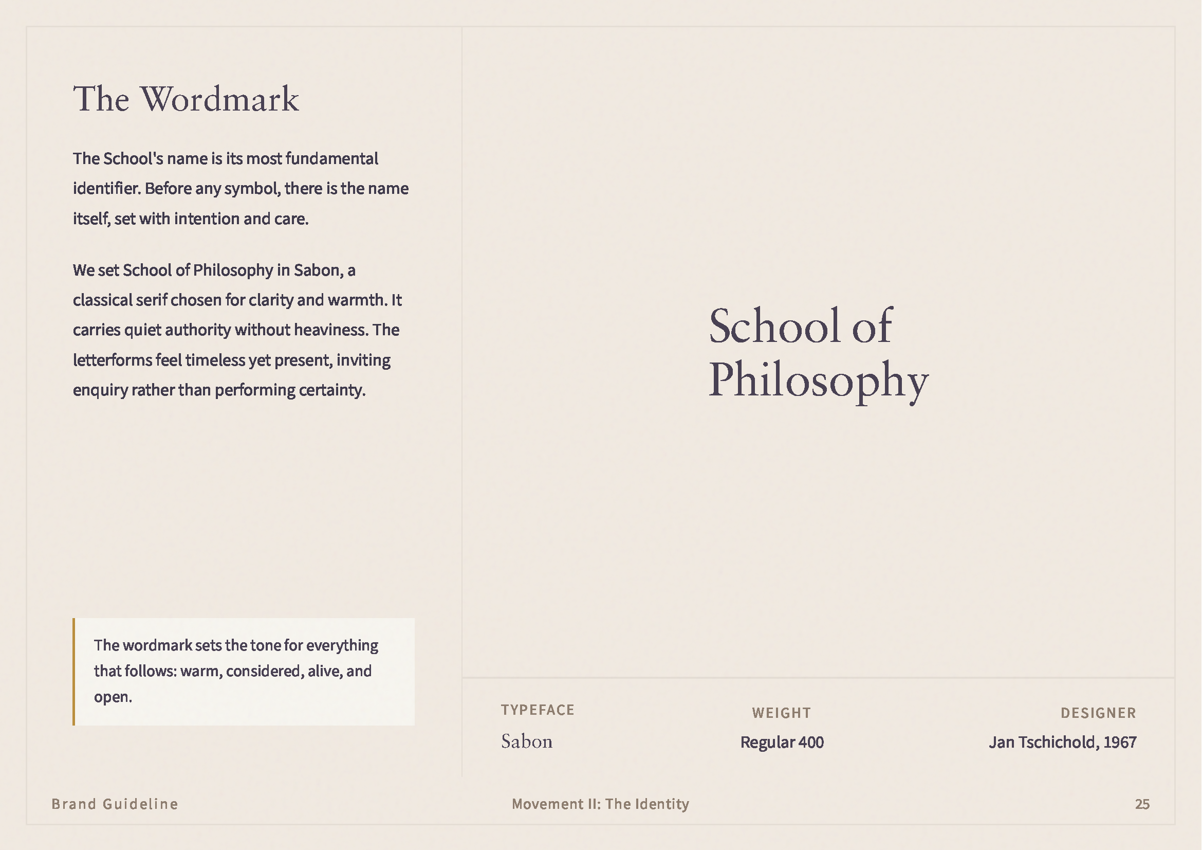 School of Philosophy wordmark